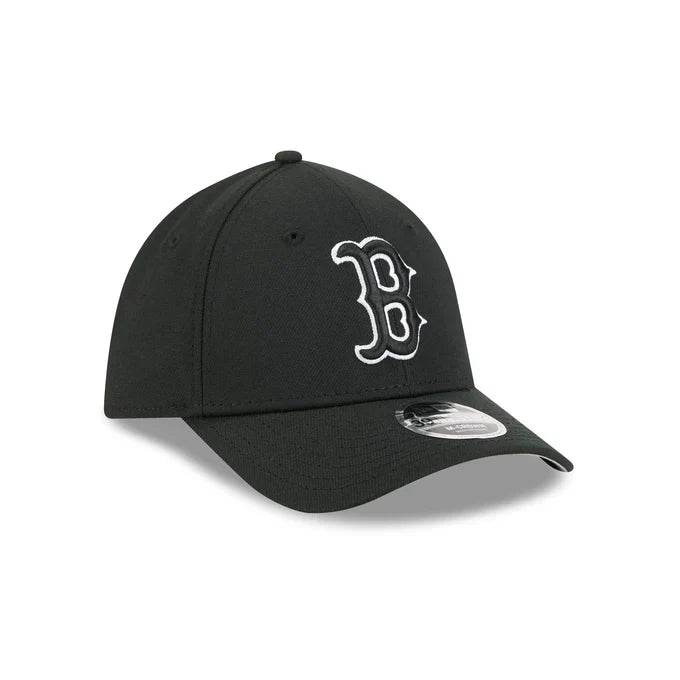 New Era Boston Red Sox 39THIRTY M-Crown A-Frame Stretch Fit Hat-Black/White product image 1, provided for visual reference