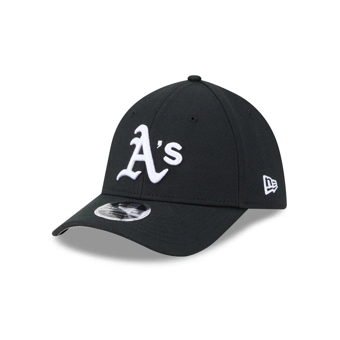 New Era Athletics 39THIRTY M-Crown A-Frame Stretch Fit Hat-Black/White product image 2, provided for visual reference and