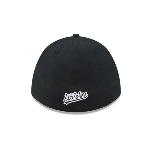New Era Athletics 39THIRTY M-Crown A-Frame Stretch Fit Hat-Black/White product image 6, provided for visual reference and