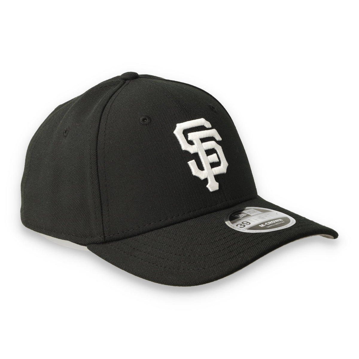 New Era San Francisco Giants 39THIRTY M-Crown A-Frame Stretch Fit Hat-Black/White product image 6, provided for visual