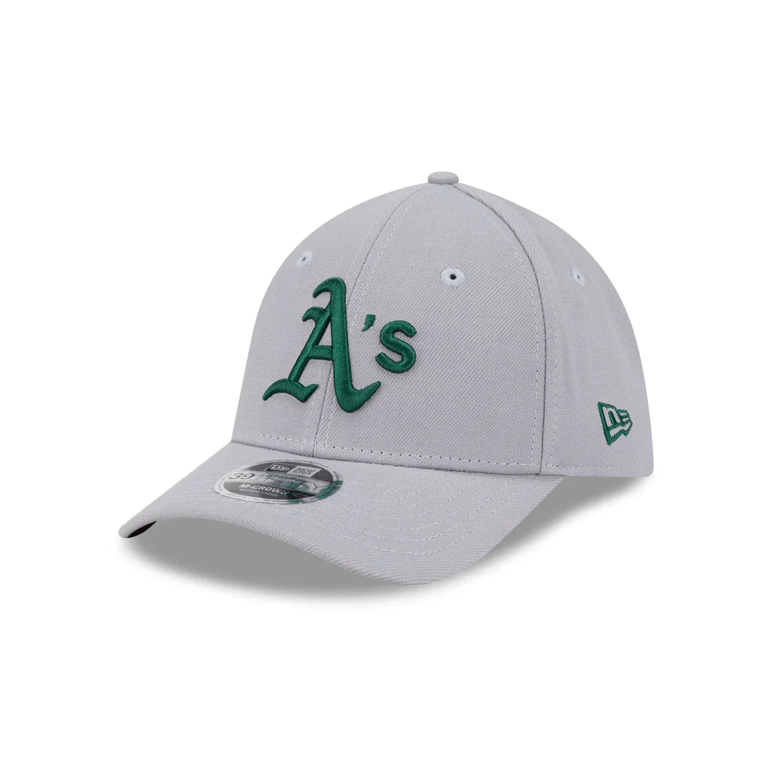 New Era Athletics 39THIRTY M-Crown Stretch Fit Hat-Gray product image 2, provided for visual reference and product detail
