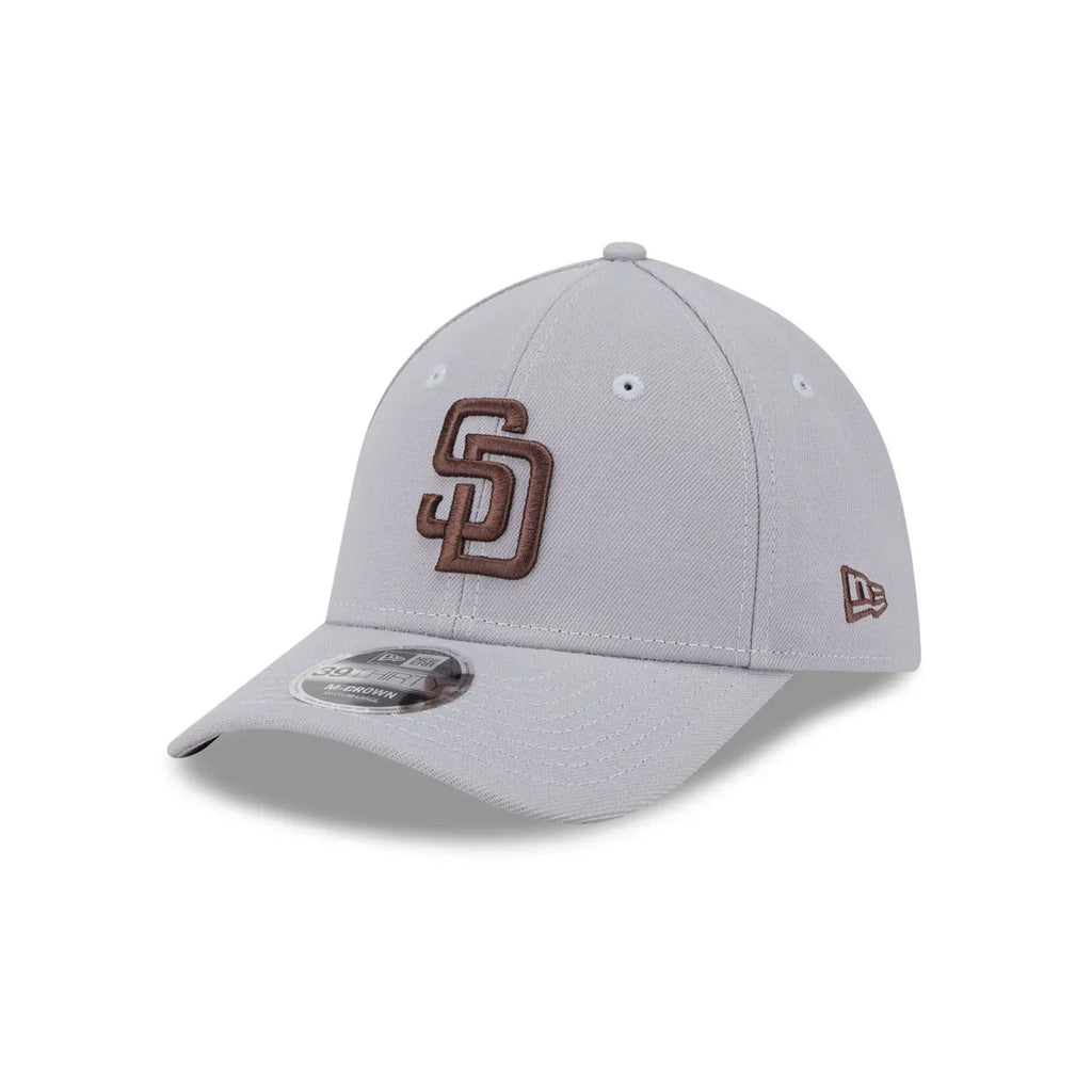 New Era San Diego Padres 39THIRTY M-Crown Stretch Fit Hat-Gray product image 2, provided for visual reference and product