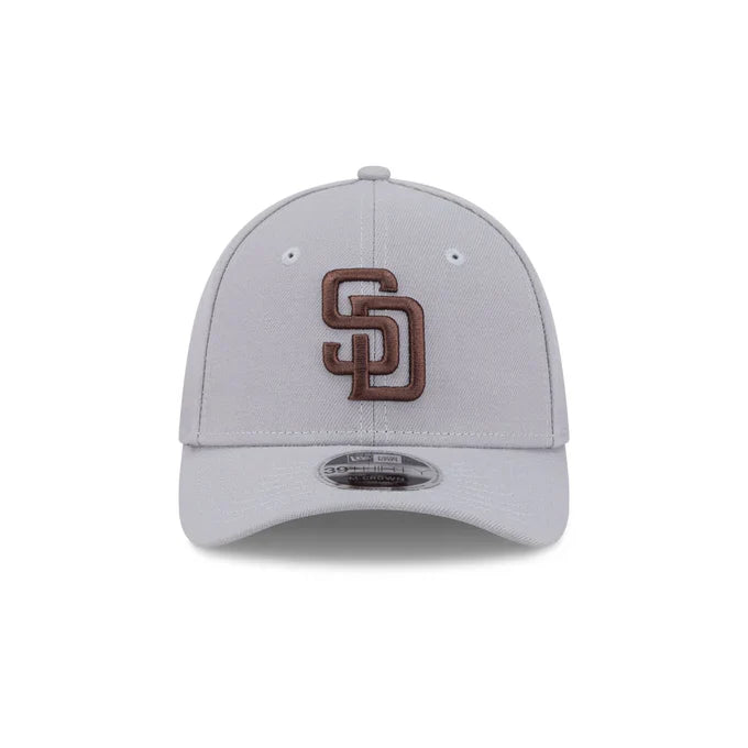 New Era San Diego Padres 39THIRTY M-Crown Stretch Fit Hat-Gray product image 3, provided for visual reference and product