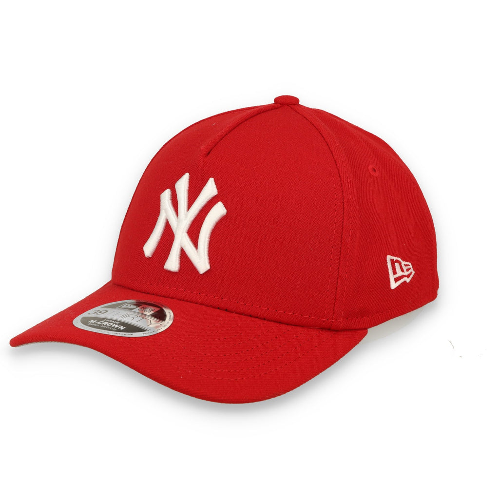 New Era New York Yankees Poly 39THIRTY M-Crown A-Frame Stretch Fit Hat-Scarlet product image 2, provided for visual