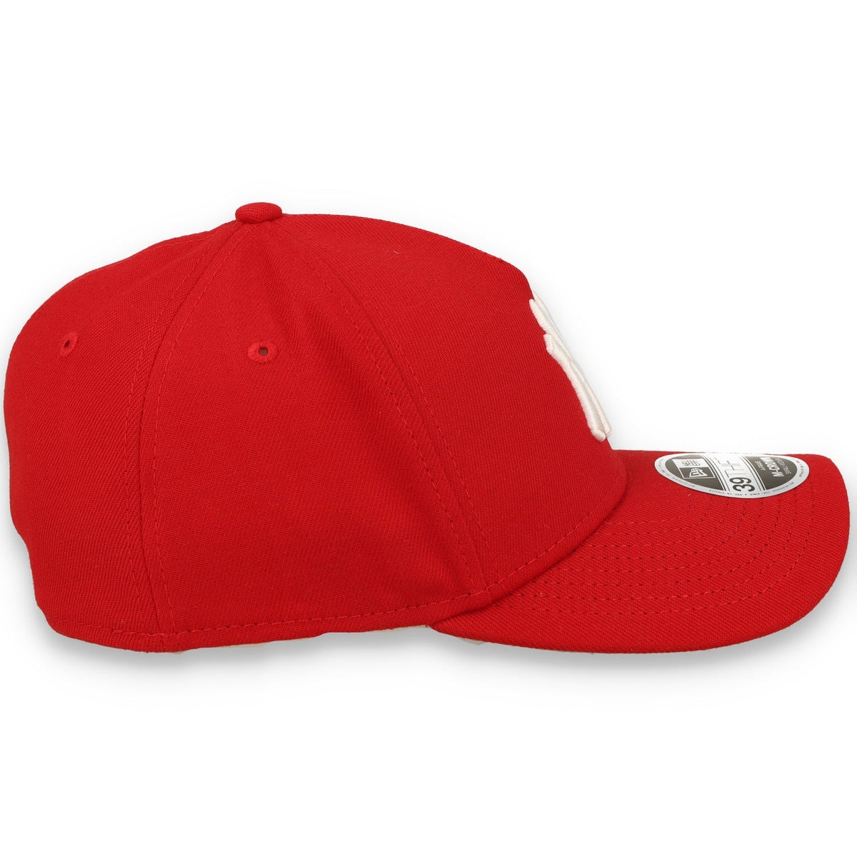 New Era New York Yankees Poly 39THIRTY M-Crown A-Frame Stretch Fit Hat-Scarlet product image 5, provided for visual