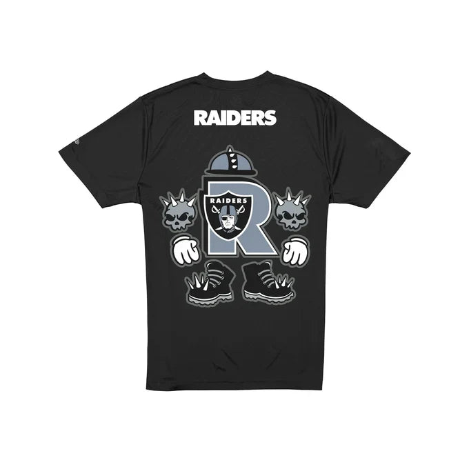 New Era Men Las Vegas Raiders Cartoon Collection T-Shirt-Black product image 2, provided for visual reference and product
