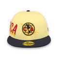 New Era Club America Official Fitted 59Fifty America Sidepatch -Yellow/Royal product image 1, provided for visual reference