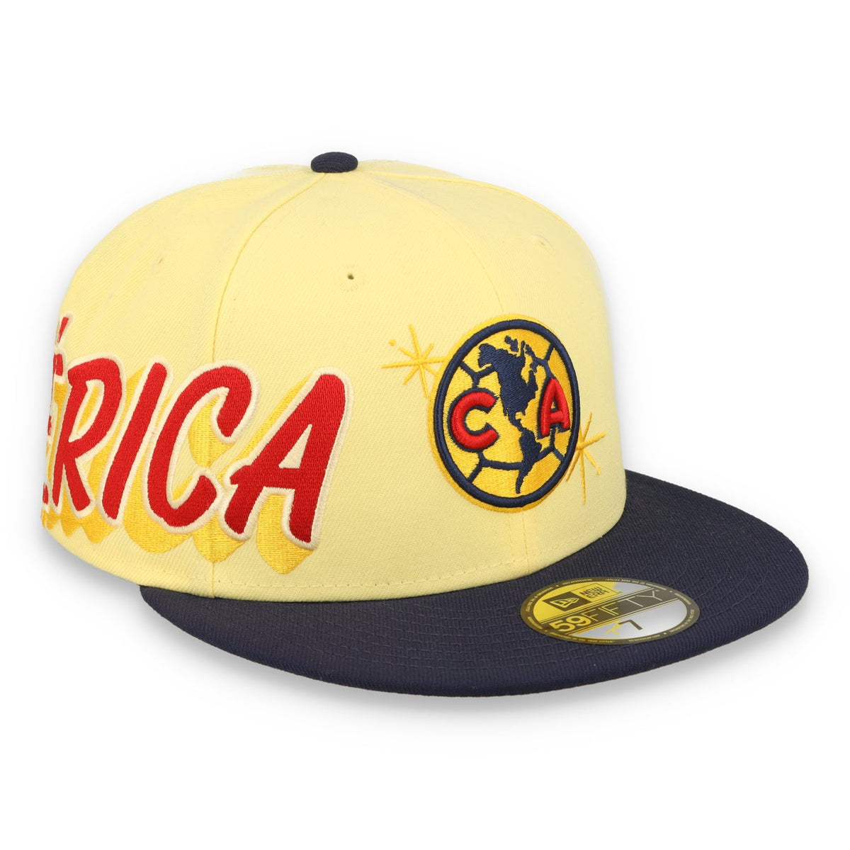 New Era Club America Official Fitted 59Fifty America Sidepatch -Yellow/Royal product image 2, provided for visual reference
