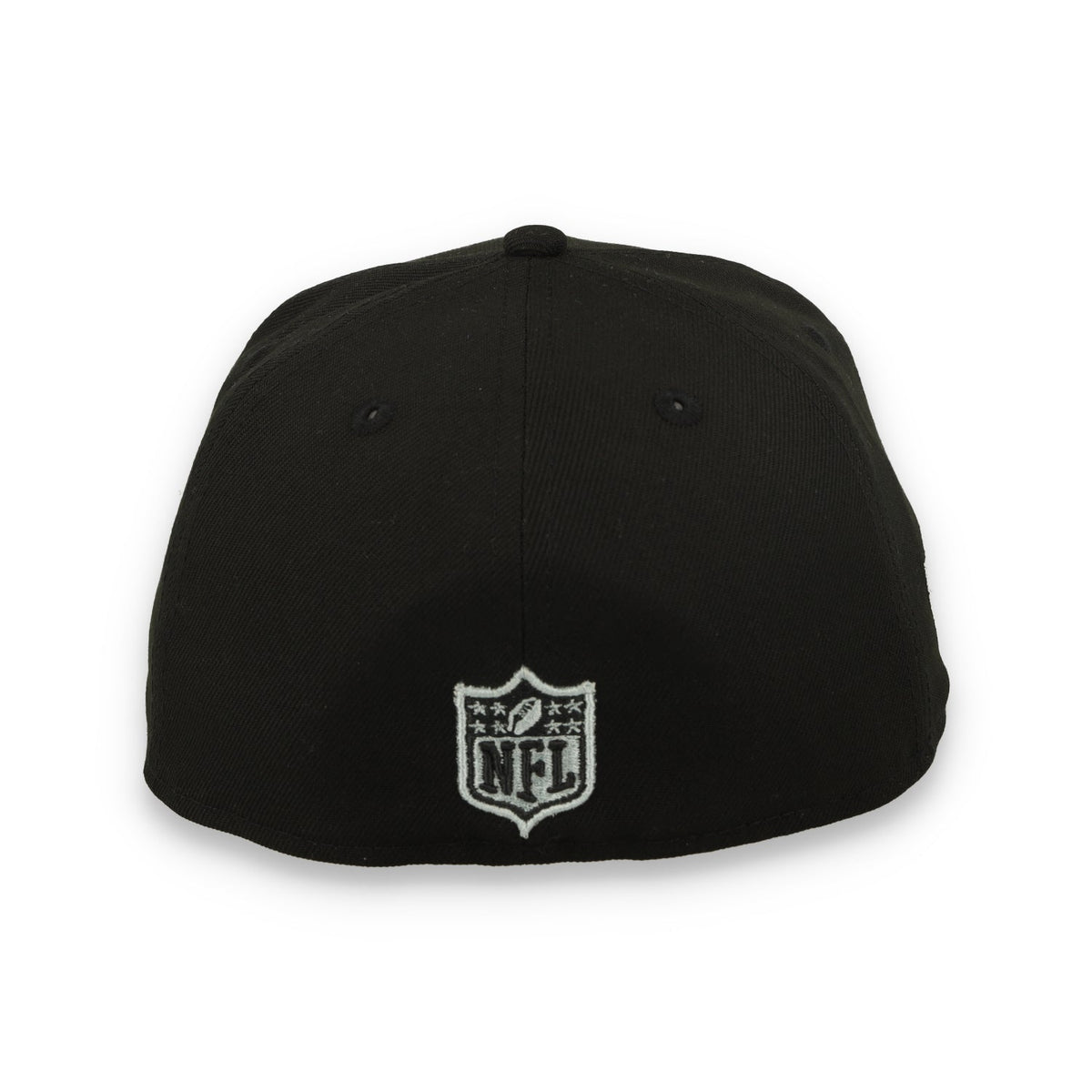 New Era Las Vegas Raiders Scripted 59FIFTY Fitted Hat-Black/Black product image 6, provided for visual reference and product