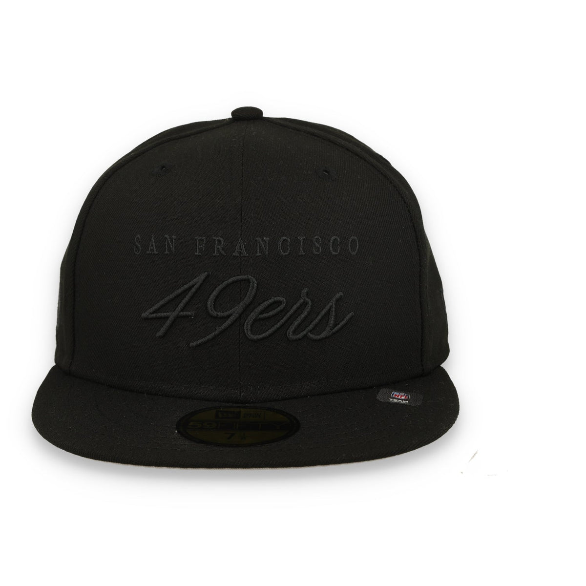 New Era San Francisco 49ers Scripted 59FIFTY Fitted Hat-Black product image 3, provided for visual reference and product