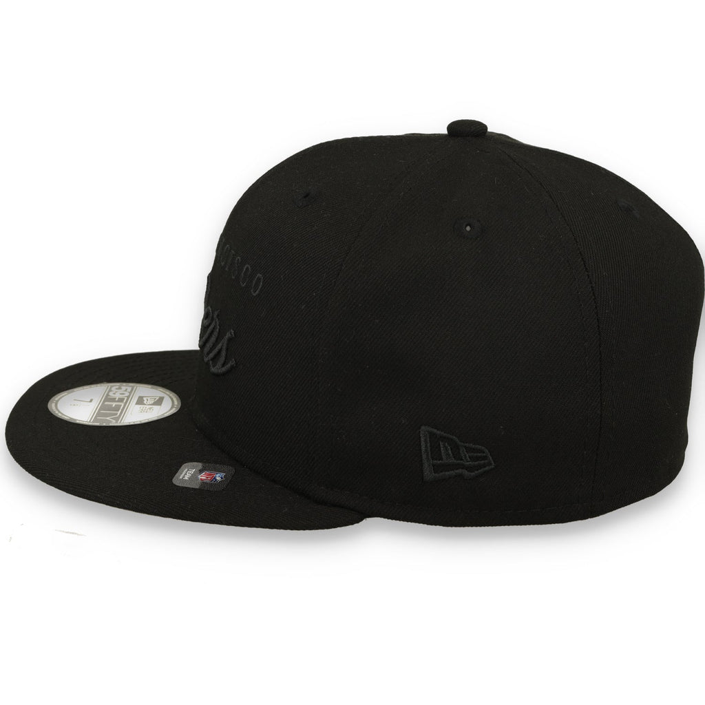New Era San Francisco 49ers Scripted 59FIFTY Fitted Hat-Black product image 5, provided for visual reference and product