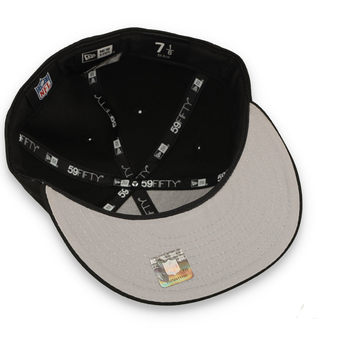 New Era San Francisco 49ers Scripted 59FIFTY Fitted Hat-Black product image 7, provided for visual reference and product