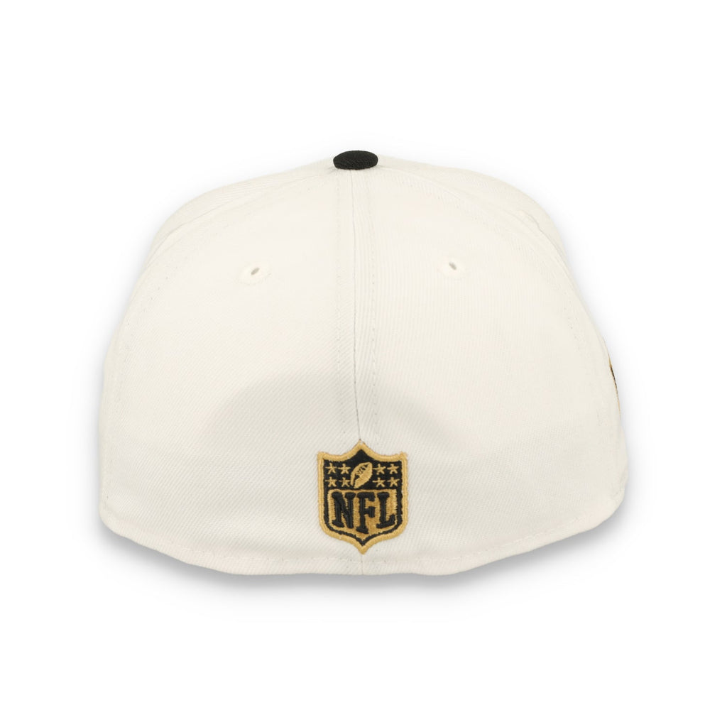 New Era Las Vegas Raiders Scripted 59FIFTY Fitted Hat-White/Black product image 6, provided for visual reference and product