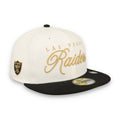 New Era Las Vegas Raiders Scripted 59FIFTY Fitted Hat-White/Black product image 1, provided for visual reference and product