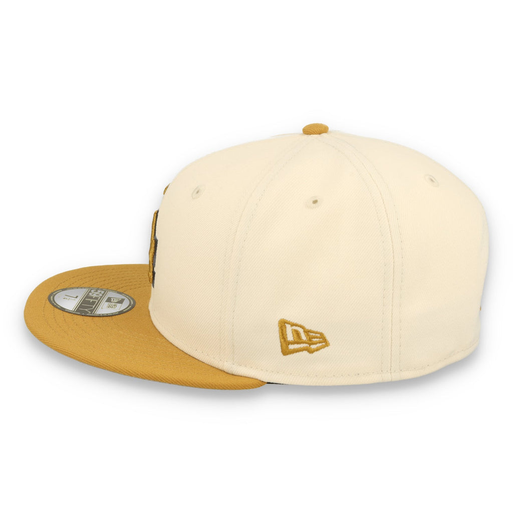 New Era Los Angeles Dodgers 2-Tone 59Fifty Fitted Hat-Beige/Bronze product image 4, provided for visual reference and