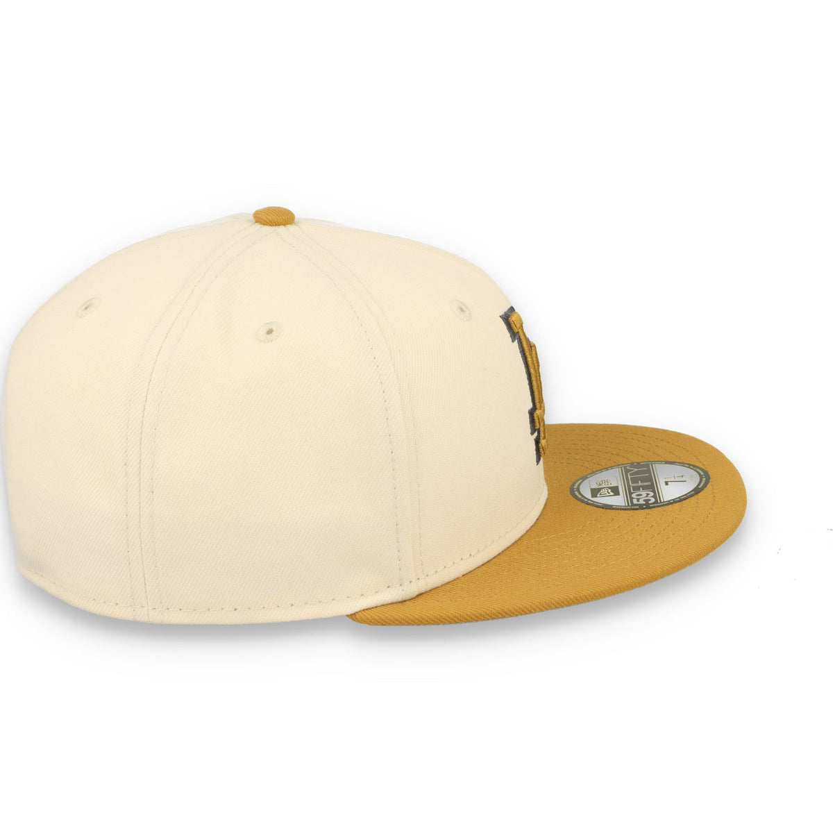 New Era Los Angeles Dodgers 2-Tone 59Fifty Fitted Hat-Beige/Bronze product image 5, provided for visual reference and