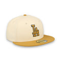 New Era Los Angeles Dodgers 2-Tone 59Fifty Fitted Hat-Beige/Bronze product image 1, provided for visual reference and