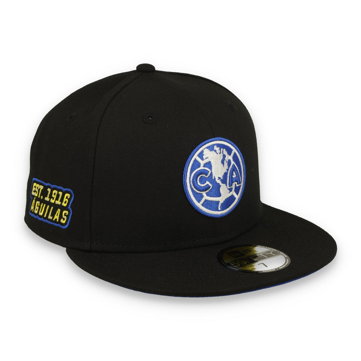 New Era Club America Est.1916 59FIFTY Fitted Hat-Black/Blue product image 1, provided for visual reference and product