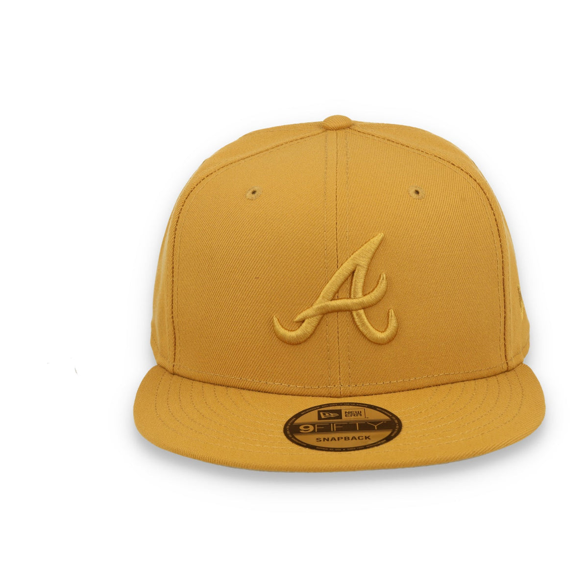 New Era Atlanta Braves 9FIFTY Snapback Hat - Khaki product image 3, provided for visual reference and product detail review