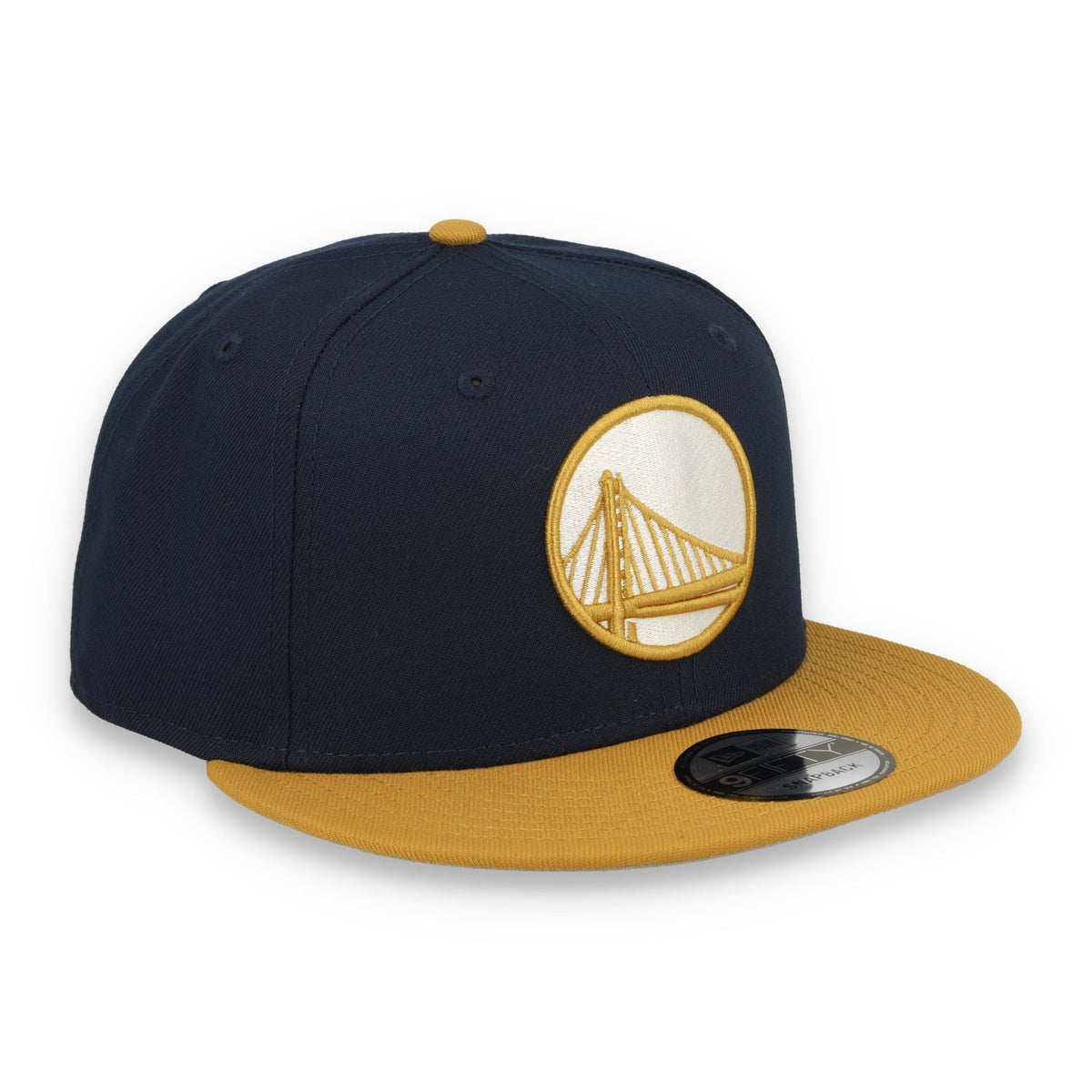 New Era Golden State Warriors Two-Tone Color Pack 9FIFTY Snapback Hat - Navy/Tan product image 2, provided for visual
