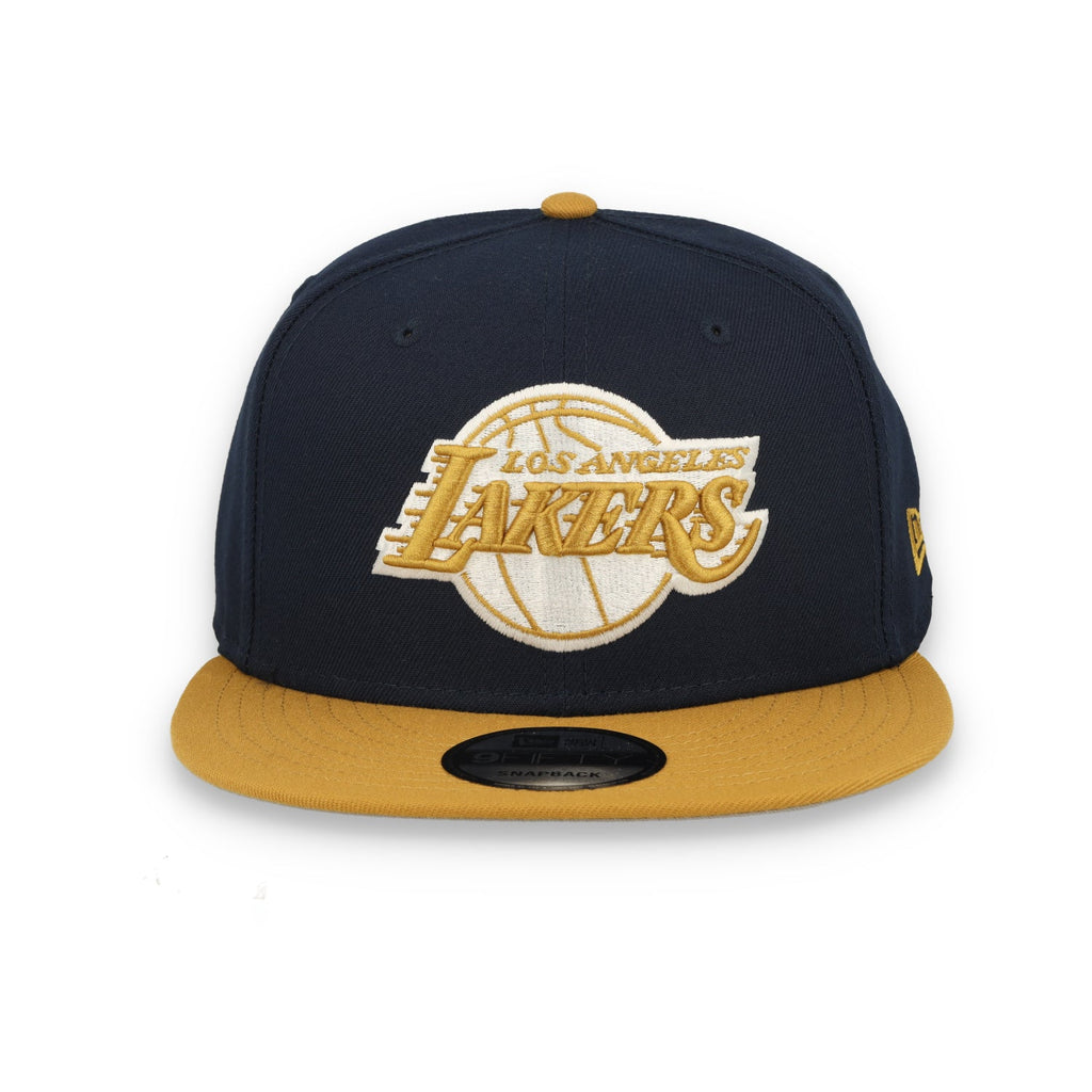 New Era Los Angeles Lakers Two-Tone Color Pack 9FIFTY Snapback Hat - Navy/Brown product image 3, provided for visual