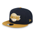 New Era Los Angeles Lakers Two-Tone Color Pack 9FIFTY Snapback Hat - Navy/Brown product image 1, provided for visual