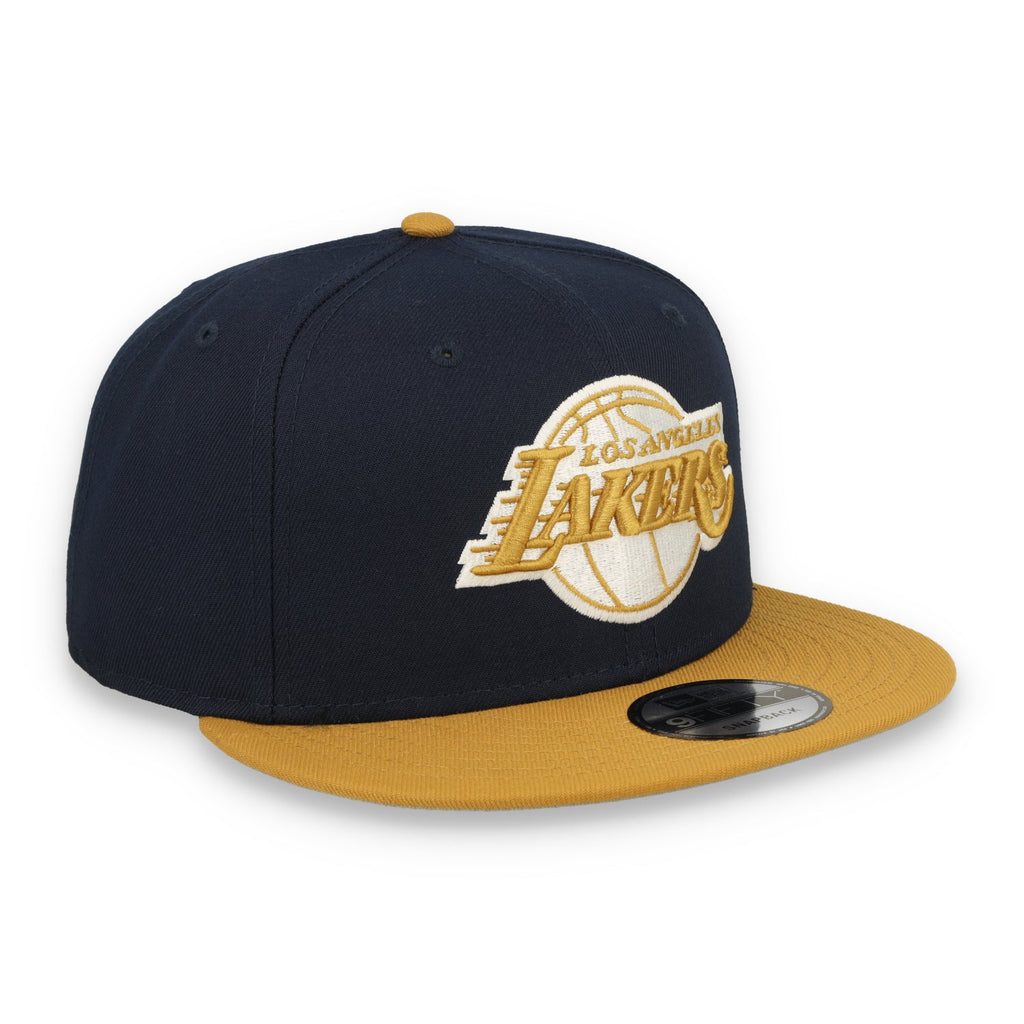 New Era Los Angeles Lakers Two-Tone Color Pack 9FIFTY Snapback Hat - Navy/Brown product image 2, provided for visual