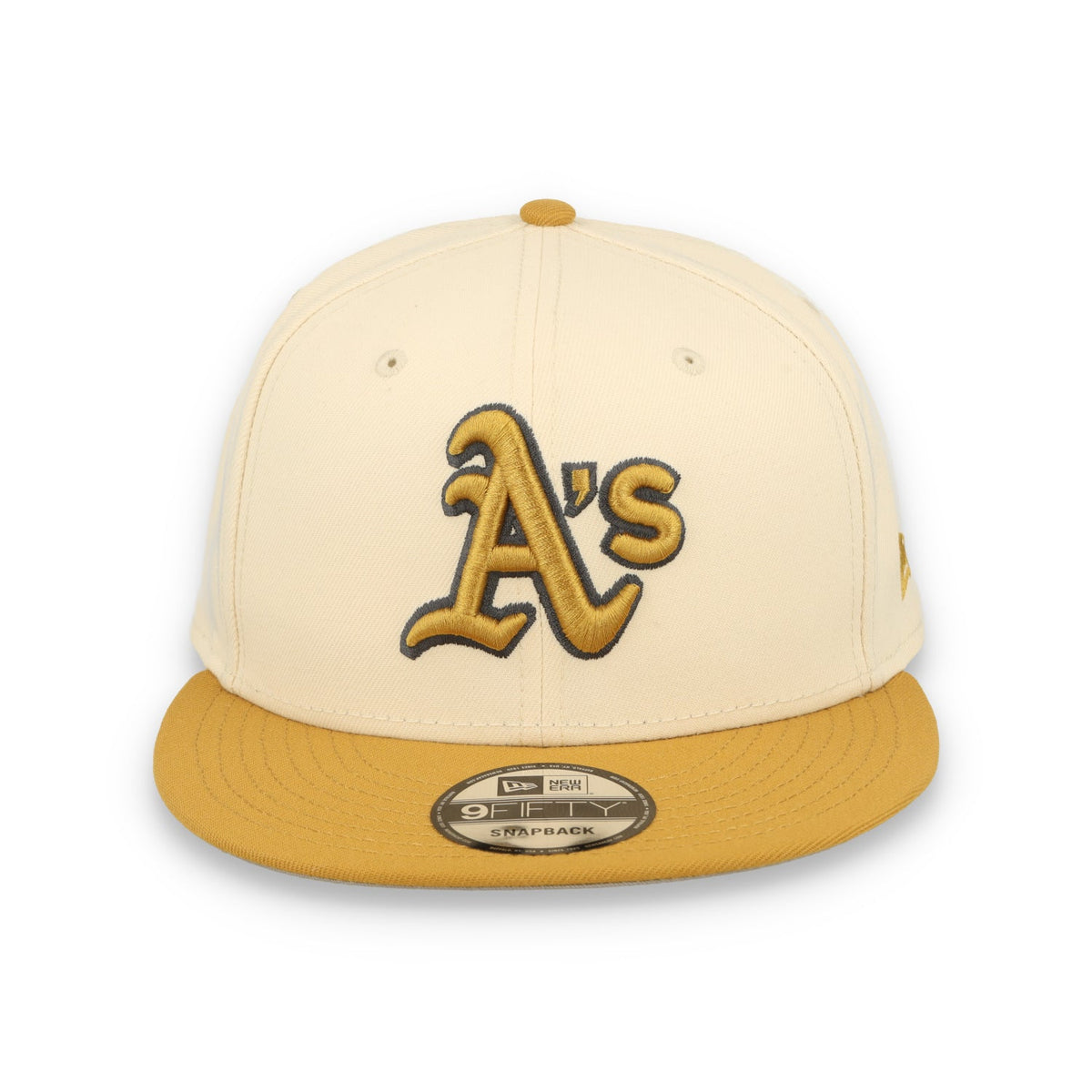 New Era Athletics 2-Tone 9FIFTY Snapback Hat-Beige/Bronze product image 3, provided for visual reference and product detail