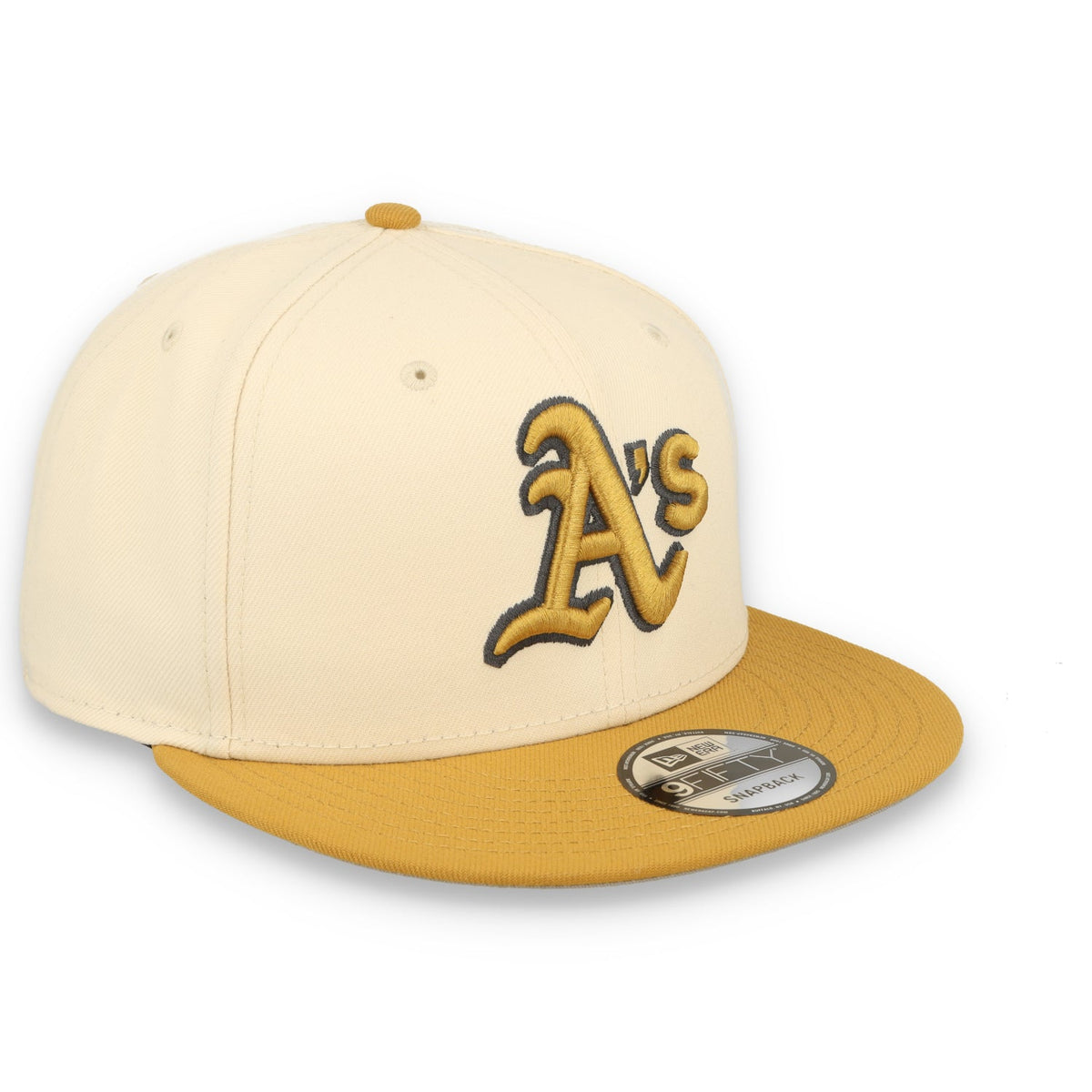 New Era Athletics 2-Tone 9FIFTY Snapback Hat-Beige/Bronze product image 1, provided for visual reference and product detail