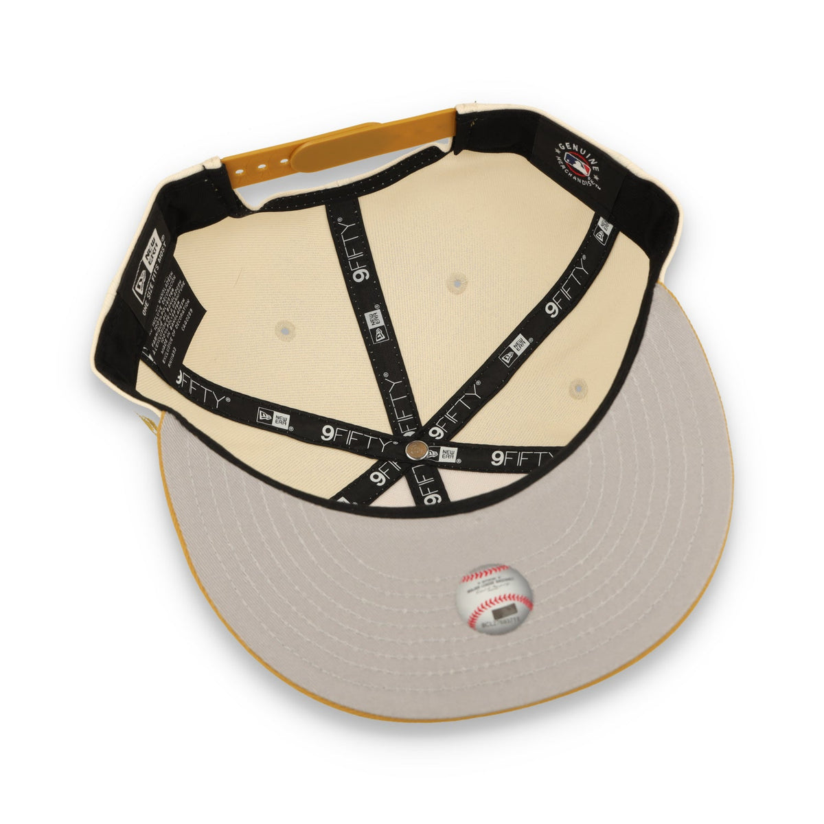 New Era Los Angeles Dodgers 2-Tone 9FIFTY Snapback Hat-Beige/Bronze product image 7, provided for visual reference and