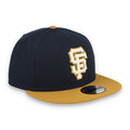 New Era San Francisco Giants 2-Tone 9FIFTY Snapback Hat-Royal/Bronze product image 1, provided for visual reference and