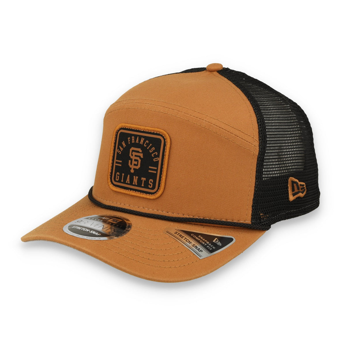 New Era San Francisco Giants Team Patch Split Panel 9SEVENTY Adjustable Trucker Hat product image 3, provided for visual