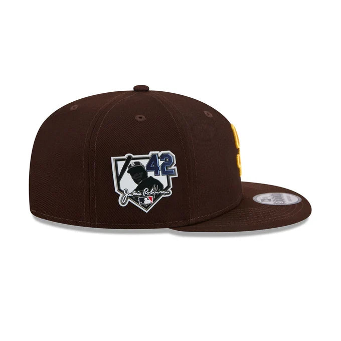 New Era San Diego Padres Jackie Robinson 2026 9FIFTY Snapback Hat- Brown product image 4, provided for visual reference and