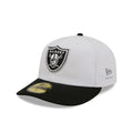 New Era Las Vegas Raiders Black And White 2026 NFL Draft 59FIFTY Fitted Hat product image 1, provided for visual reference
