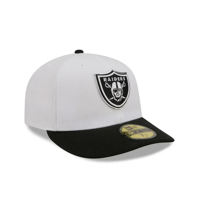 New Era Las Vegas Raiders Black And White 2026 NFL Draft 59FIFTY Fitted Hat product image 2, provided for visual reference