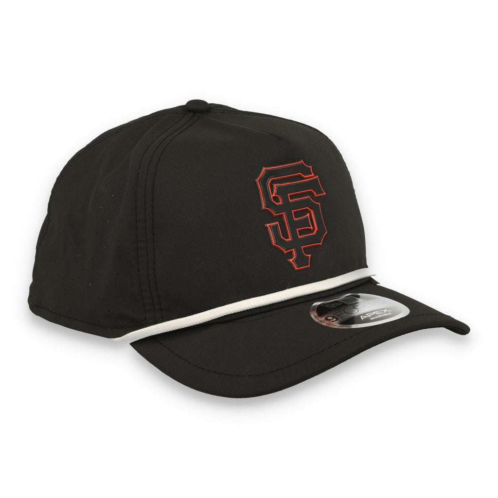New Era San Francisco Giants Rope 9FORTY APEX Trucker Snapback Hat product image 1, provided for visual reference and
