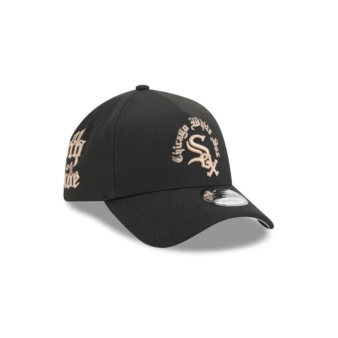 New Era Chicago White Sox Gothic Lettering 9FORTY A-Frame Snapback product image 2, provided for visual reference and