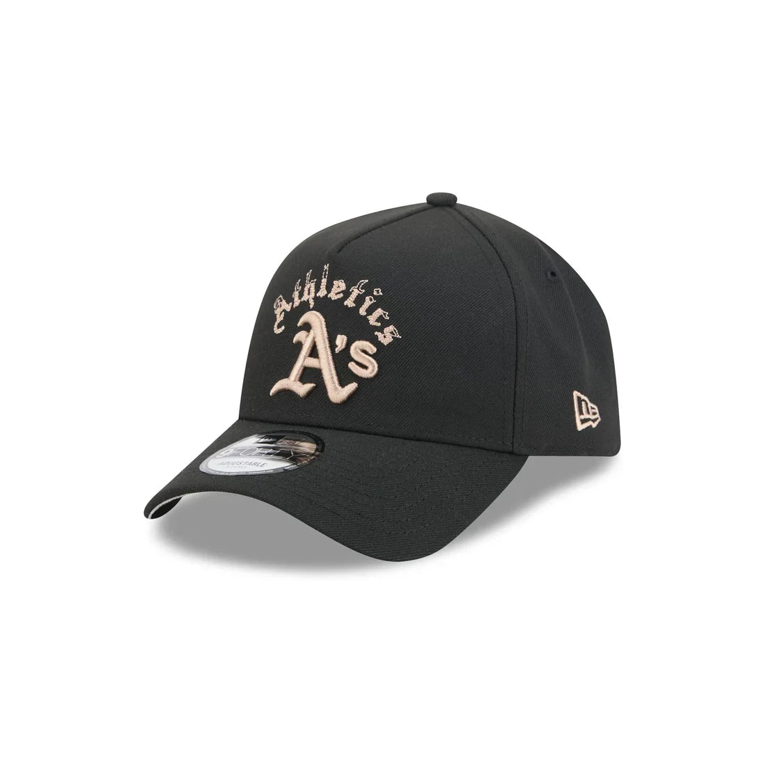 New Era Athletics Gothic Lettering 9FORTY A-Frame Snapback product image 1, provided for visual reference and product detail