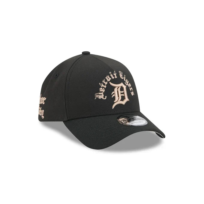 New Era Detroit Tigers Gothic Lettering 9FORTY A-Frame Snapback product image 2, provided for visual reference and product
