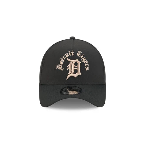 New Era Detroit Tigers Gothic Lettering 9FORTY A-Frame Snapback product image 3, provided for visual reference and product