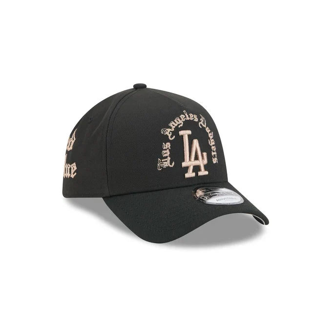 New Era Los Angeles Dodgers Gothic Lettering 9FORTY A-Frame Snapback product image 2, provided for visual reference and