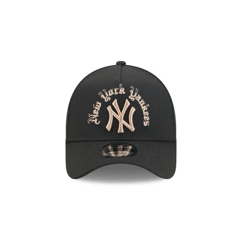 New Era New York Yankees Gothic Lettering 9FORTY A-Frame Snapback product image 3, provided for visual reference and product