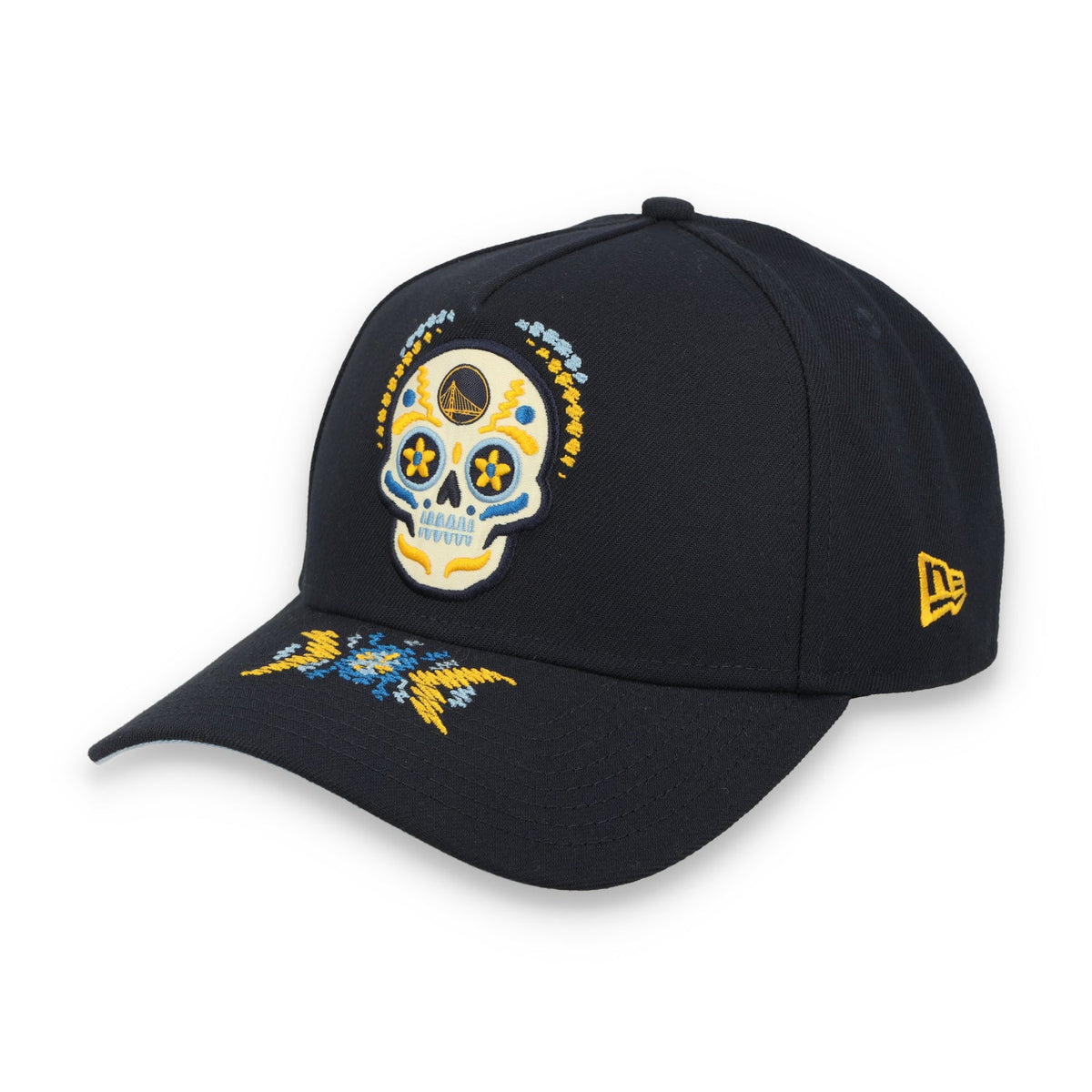 New Era Golden State Warriors 2026 Day of the Dead 9FORTY A-Frame Snapback - Navy product image 2, provided for visual