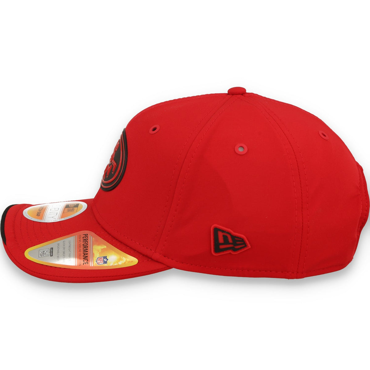New Era San Francisco 49ers On-Field Performance 9SEVENTY Stretch -Snap Adjustable Hat-Red product image 4, provided for