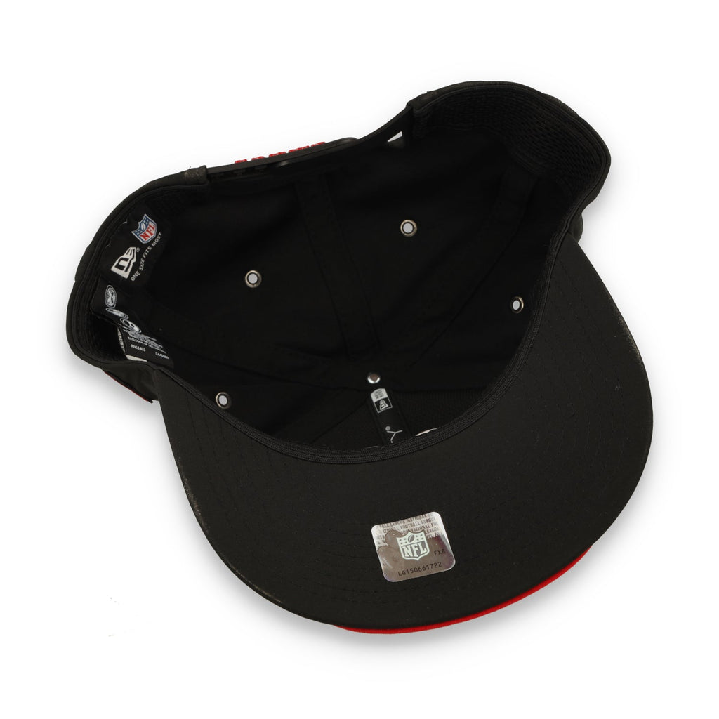 New Era San Francisco 49ers On-Field Performance 9SEVENTY Stretch -Snap Adjustable Hat-Black/Red product image 7, provided