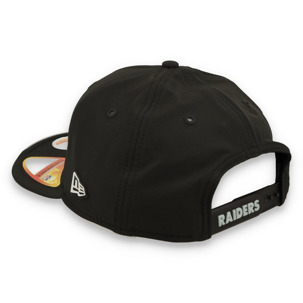 New Era Las Vegas Raiders On-Field Performance 9SEVENTY Stretch Snap Adjustable Hat - Black product image 7, provided for