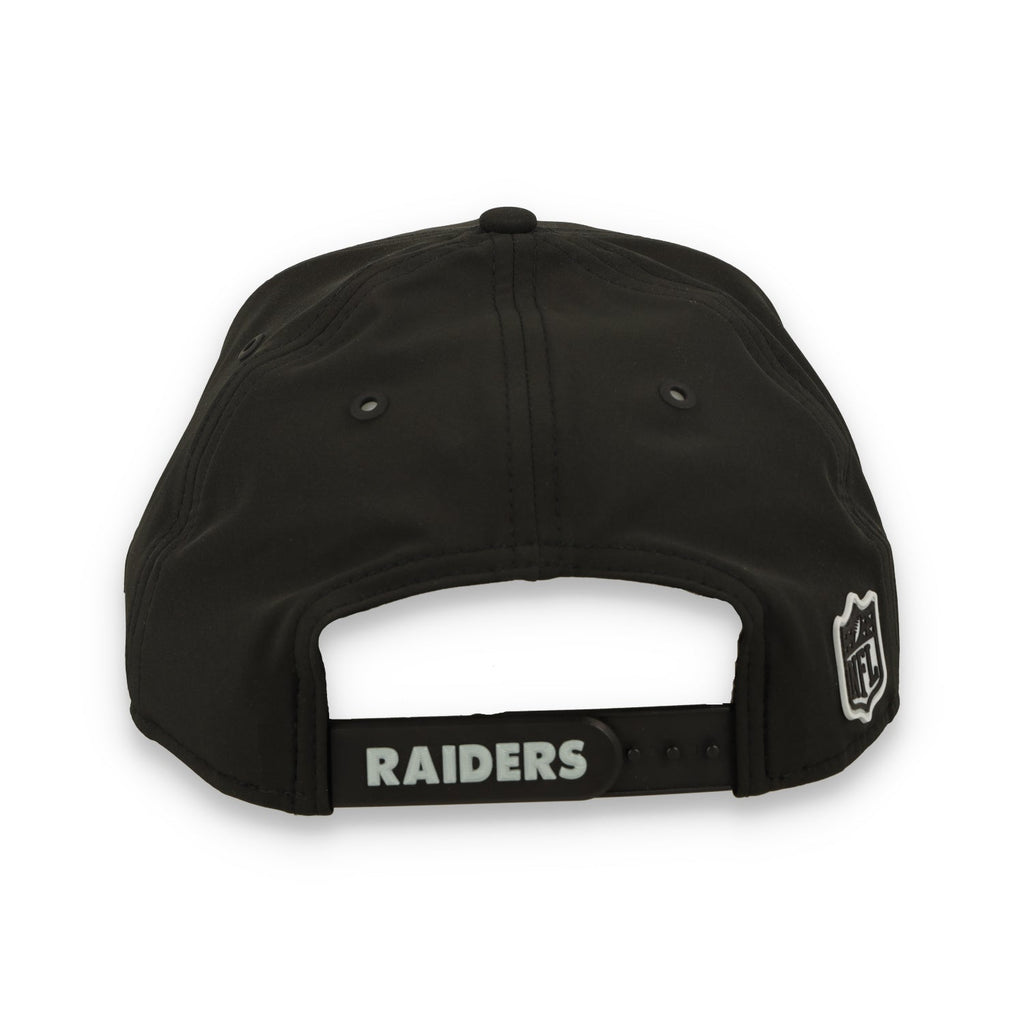 New Era Las Vegas Raiders On-Field Performance 9SEVENTY Stretch Snap Adjustable Hat - Black product image 8, provided for