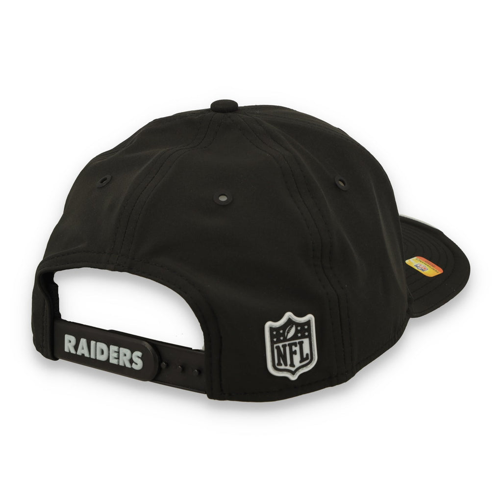 New Era Las Vegas Raiders On-Field Performance 9SEVENTY Stretch Snap Adjustable Hat - Black product image 6, provided for
