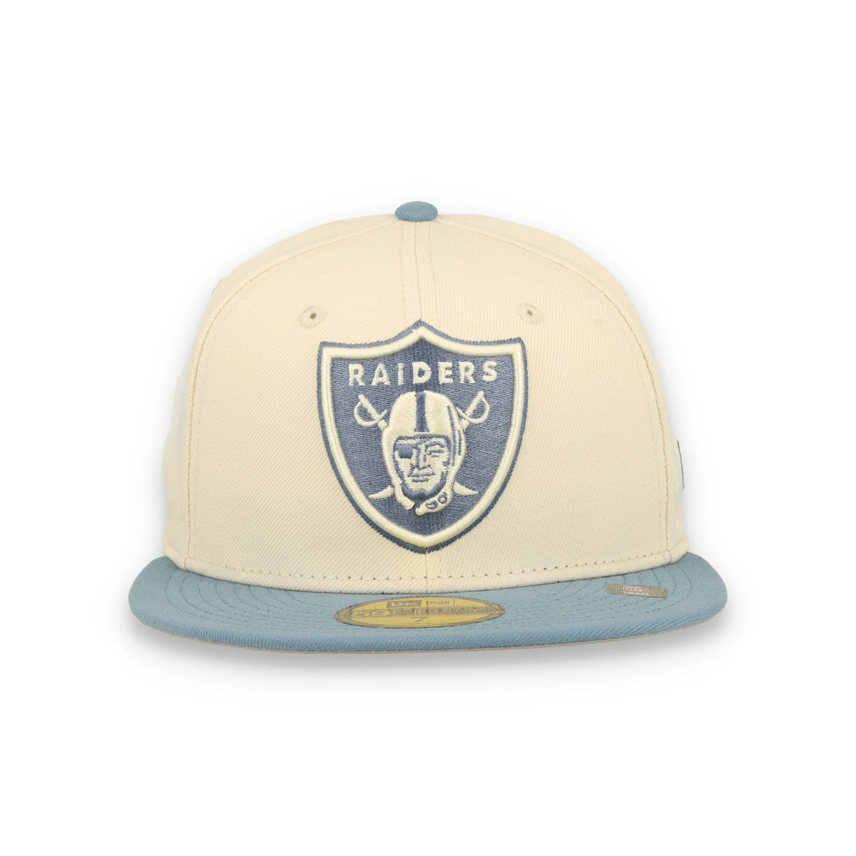 New Era Las Vegas Raiders 2-Tone Color Pack 59FIFTY Fitted Hat - Cream/Baby Blue product image 3, provided for visual