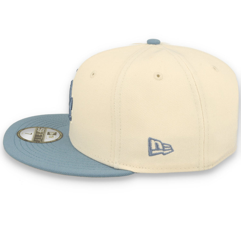 New Era Los Angeles Dodgers 2-Tone Color Pack 59FIFTY Fitted Hat - Cream/Baby Blue product image 4, provided for visual